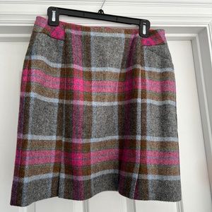 Wool Tartan Plaid Skirt